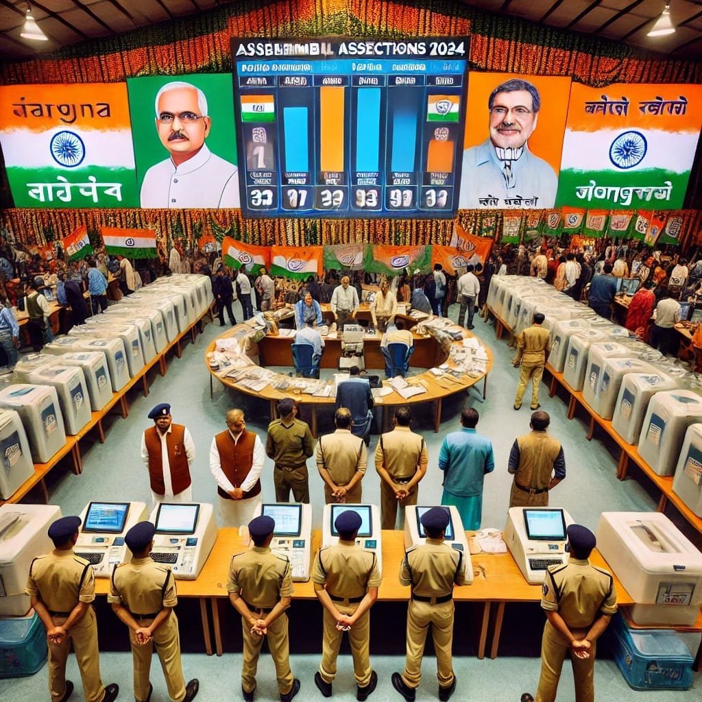 आज सुबह 8 बजे हरियाणा और जम्मू-कश्मीर विधानसभा चुनाव 2024 की मतगणना शुरू हुई। शुरुआती रुझान