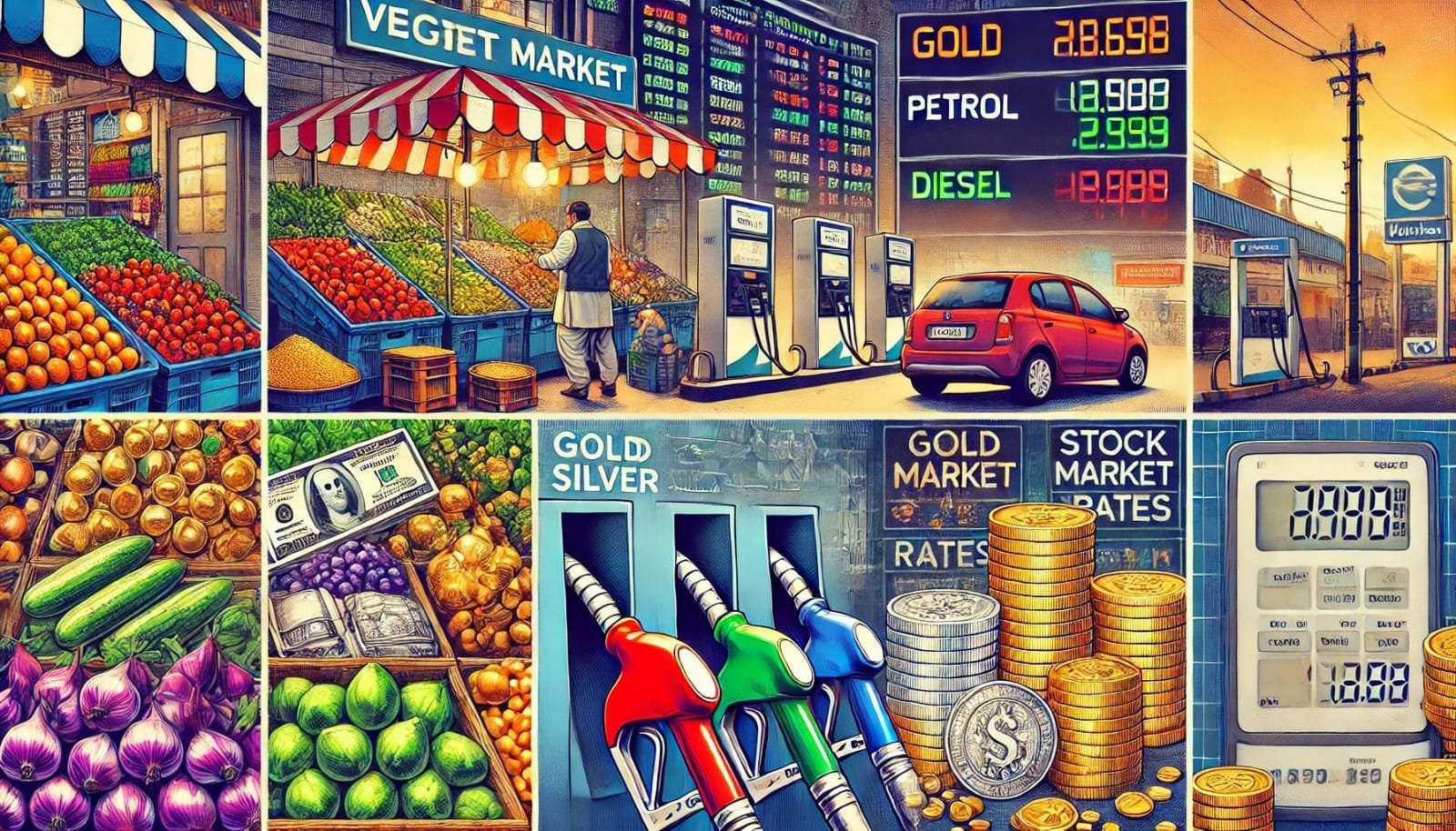 आज के शेयर बाजार, सोना-चांदी, पेट्रोल-डीजल और सब्ज़ी मंडी के भाव (14 अक्टूबर 2024)