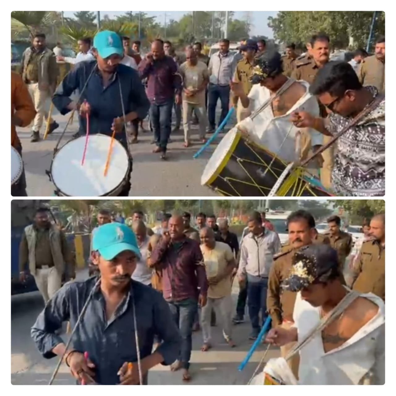 पुलिस को चमका देने बदमाशों ने मुंडवाया सिर, अब पकड़ में आए तो ढोल-नगाड़ों संग निकाला जुलूस