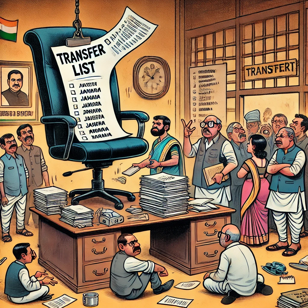 तबादला टर्नाडो&nbsp; अफसरों की कुर्सी का खेल, नेता पंसदीदा चेहरों को जमाने में जुटे