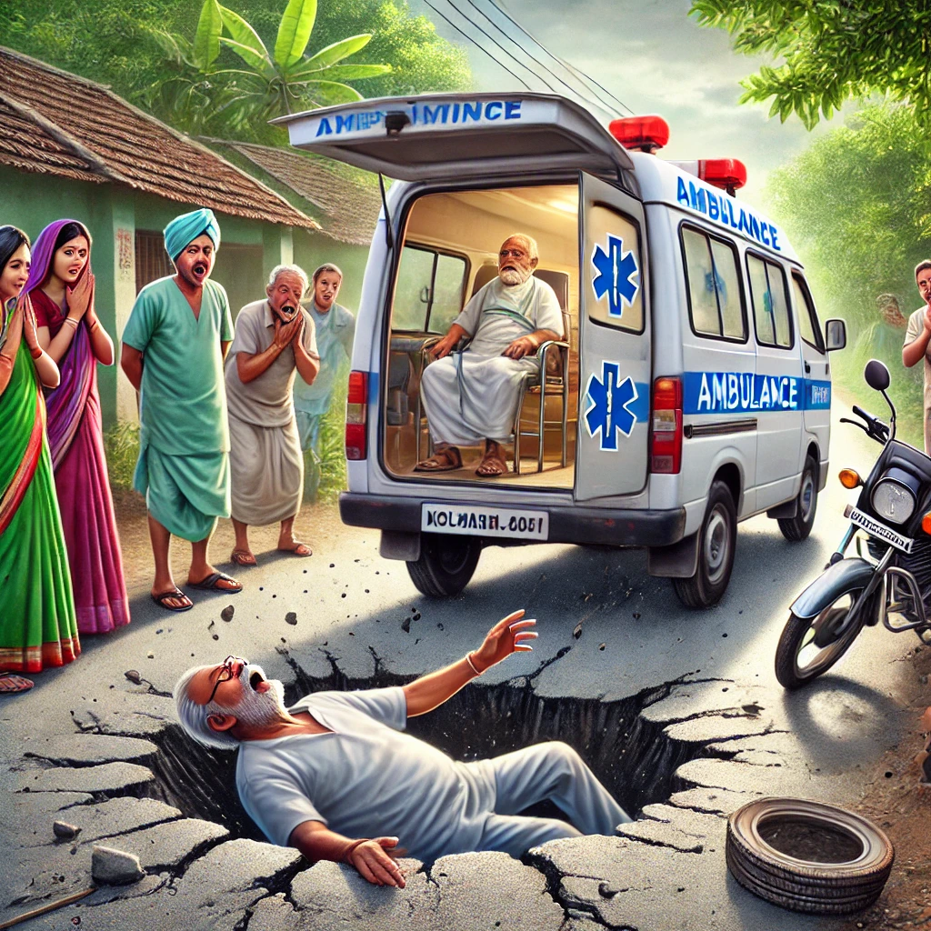 कोल्हापुर में चमत्कार मृत घोषित बुजुर्ग एंबुलेंस के गड्ढे से टकराने पर जीवित हुए