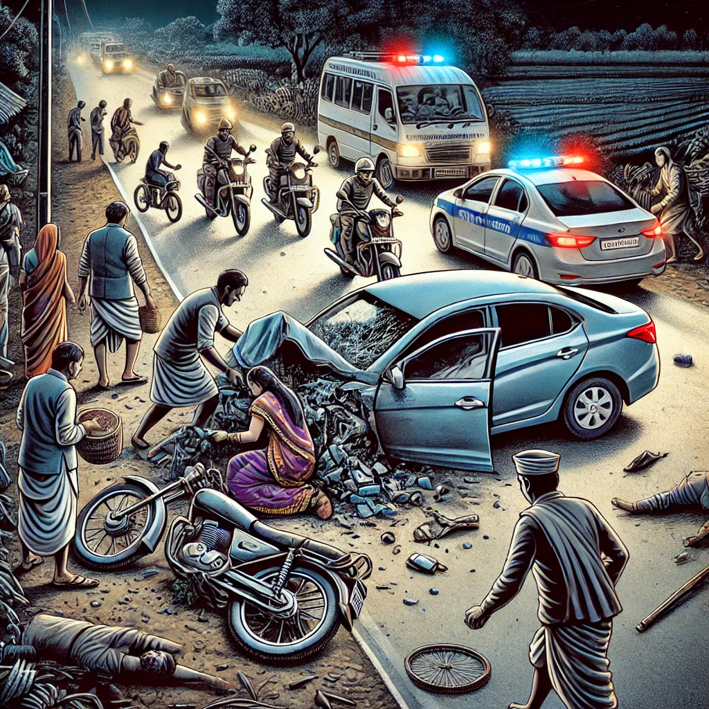 शहडोल ब्यौहारी के क्षेत्र में सड़क दुर्घटना में तीन की मौत