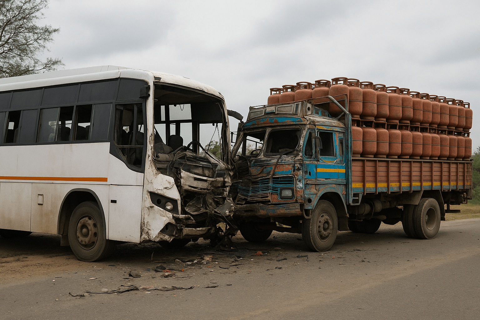 झारखंड के देवघर में बस-ट्रक की भीषण टक्कर में 18 कांवड़ियों की मौत, कई घायल — श्रावण यात्रा में मातम पसरा