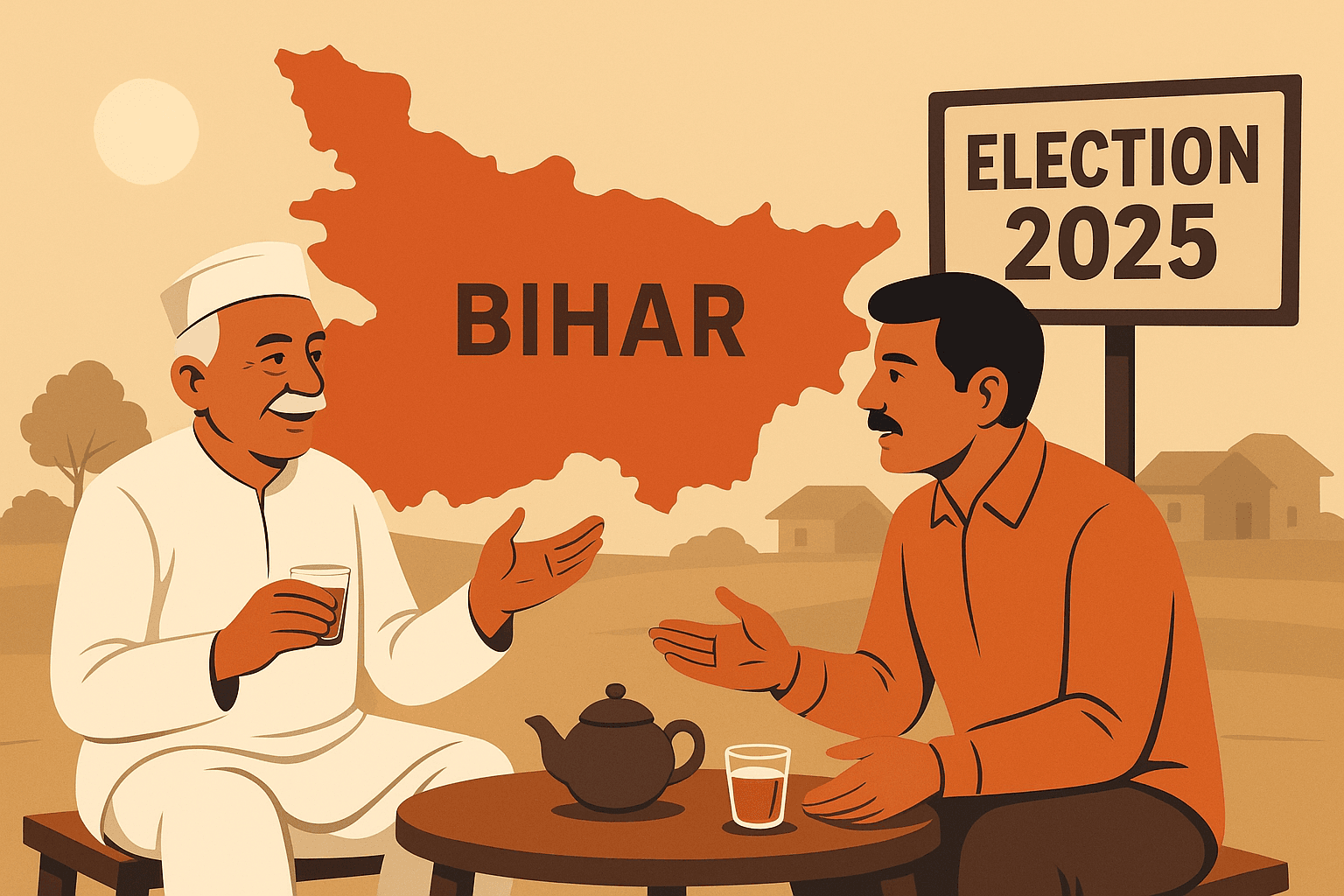 बिहार चुनाव,कक्का की चौपाल से रिपोर्ट एग्जिट पोल बोले NDA जीतेगा, पर घसीटा कहे दिल अभी भी ‘मगध’ में अटका है