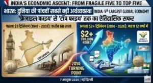 आर्थिक मोर्चे पर भारत की ऐतिहासिक छलांग: ‘फ्रेजाइल फाइव’ से ‘टॉप फाइव’ अर्थव्यवस्थाओं में शामिल